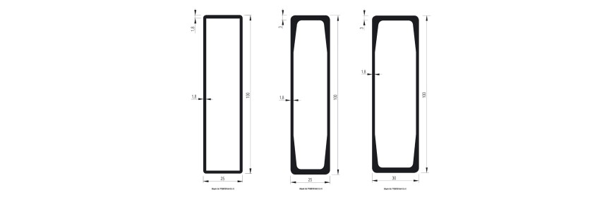 Aluminium - Einsteckprofile pressblank 